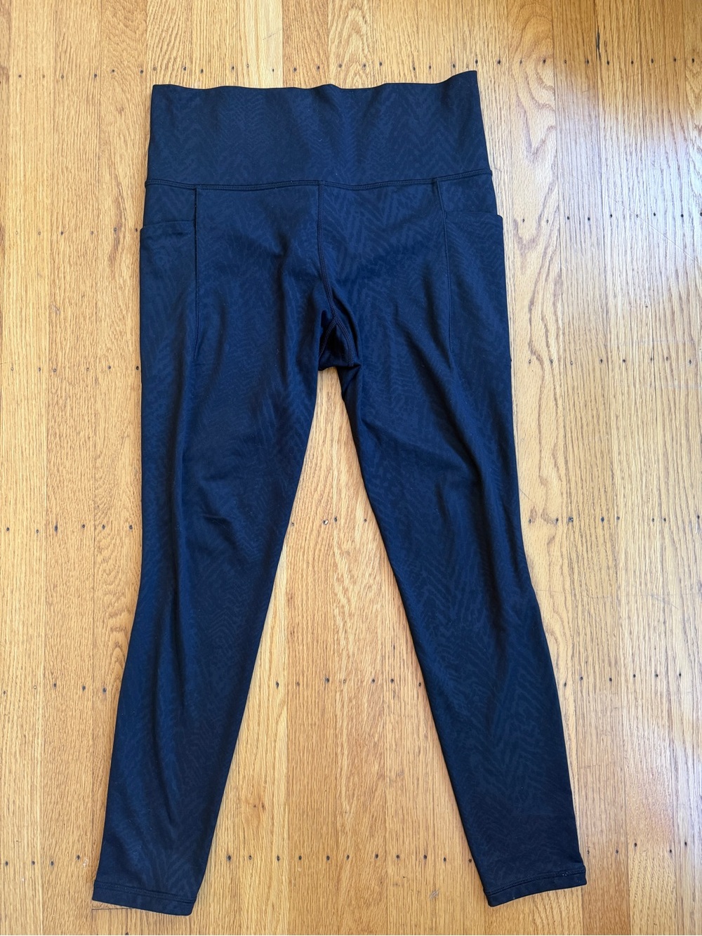 Athleta Black Subtle-Print 7/8 High-Rise Tights
